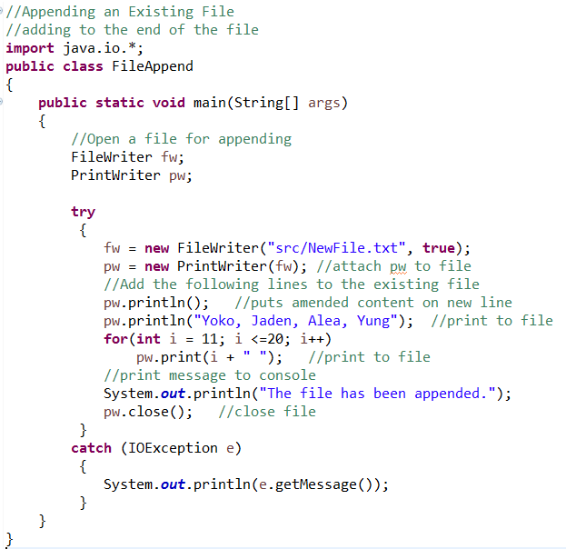 appendcode