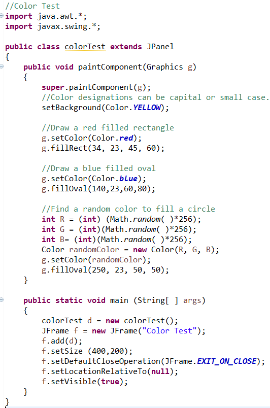 colorTestCode